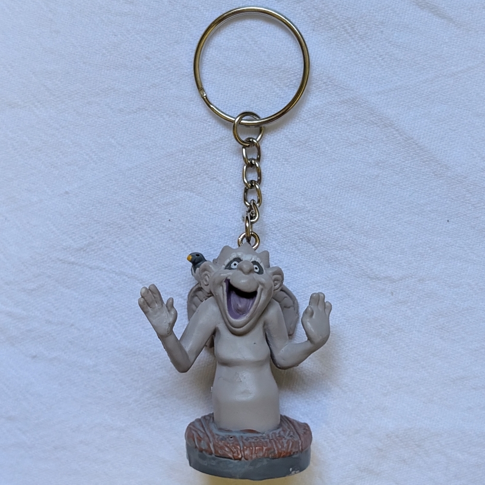 3/$15 Disney Hunchback Of Notre Dame Gargoyle Upcycled Keychain
